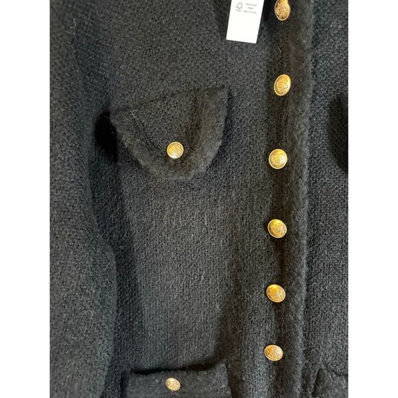NWT J. Crew Lady Jacket Textured Merino Wool Cardigan XL Gold Buttons Preppy - Picture 7 of 15